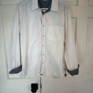 Carbon 2 Colbalt White with denim accents Button-Up Shirt